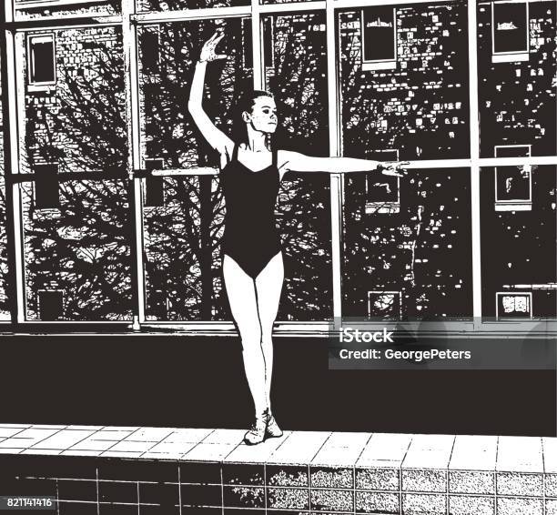 Teenage Ballerina Rehearsing Stock Illustration - Download Image Now - Adult, Arts Culture and Entertainment, Ballet