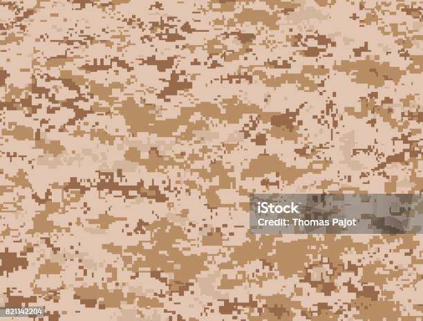 Desert Military Camouflage Texture Stock Illustration - Download Image Now - Camouflage Clothing, Camouflage, Desert Area