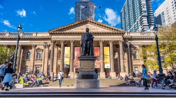 state library - history built structure australia building exterior imagens e fotografias de stock