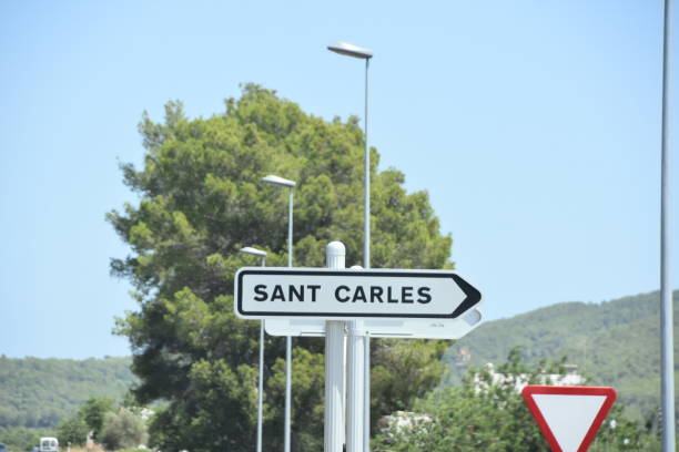 istock Road signs in Ibiza 821149724