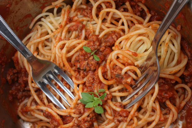 istock Spaghetti with Bolognese sauce 821153984