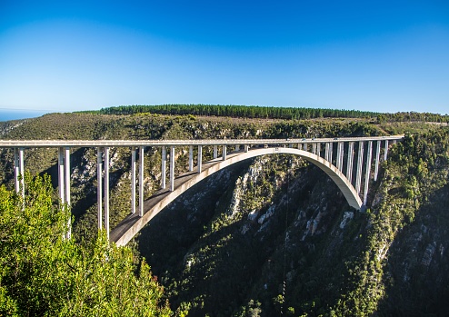 216 meters high Bloukrans River Bridge at the Eastern Cape of South Africa during summer