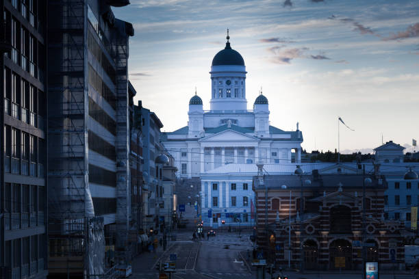 istock Helsinki Cathedral, Finland, Sunset 821157446