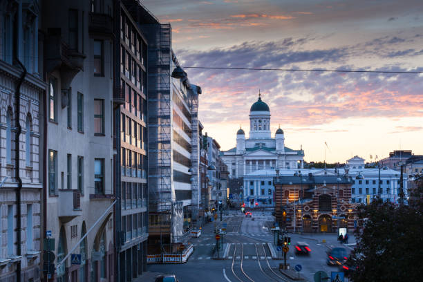 Helsinki Cathedral, Finland, Sunset