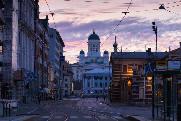 istock Helsinki Cathedral, Finland, Sunset 821158188