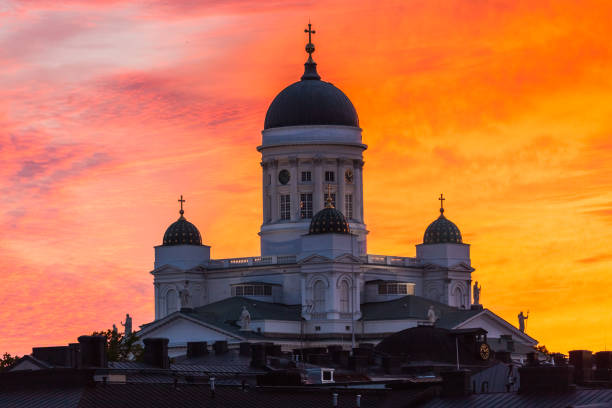 istock Helsinki Cathedral, Finland, Sunset 821158364