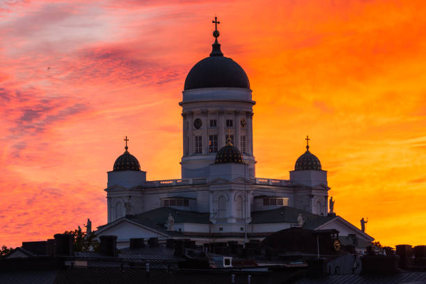 istock Helsinki Cathedral, Finland, Sunset 821158398