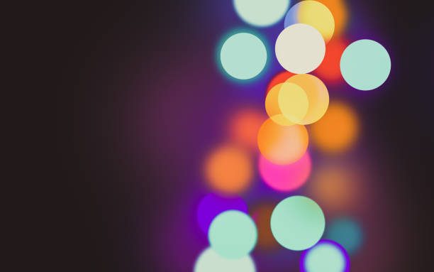 fundo colorido ponto de bokeh - christmas lighting equipment abstract christmas lights - fotografias e filmes do acervo