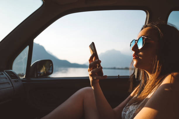 istock Woman surfing with smart phone 821161398