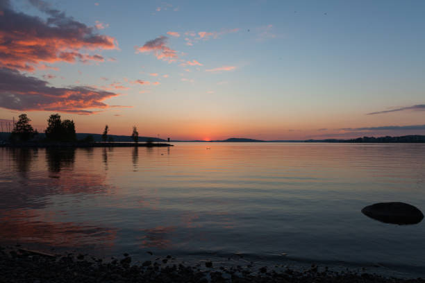 istock Beautiful sunset in Lahti, Finland 821164680