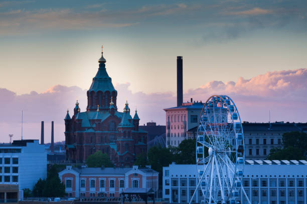 istock Uspenski Cathedral, Helsinki sunset 821169856