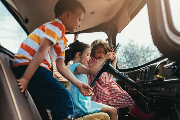 istock Kids playing in a truck 821181356