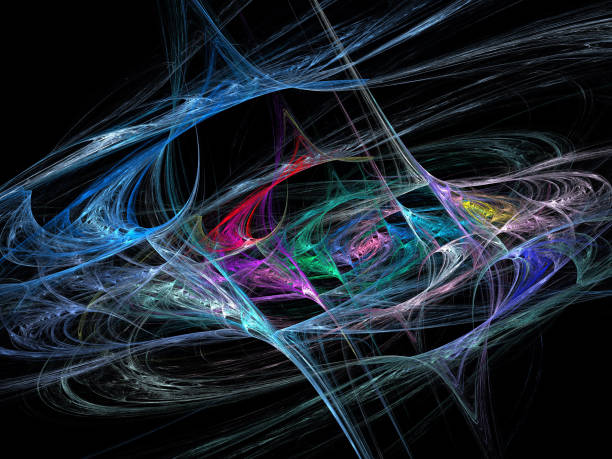 istock image of one Digital Fractal on Black Color 821183684