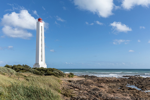 Armandeche lighthouse on the west coast of France in Les Sables d'Olonne
