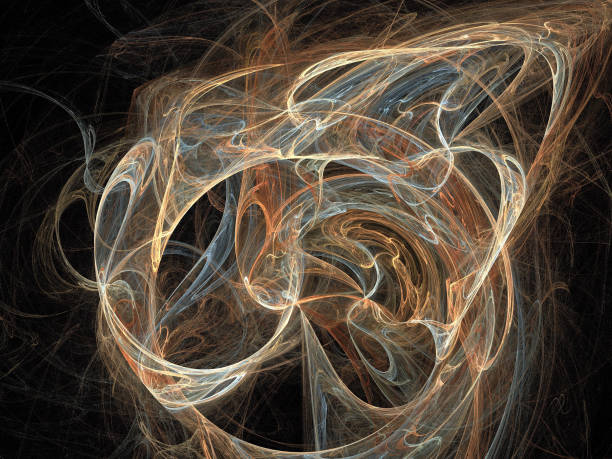 istock image of one Digital Fractal on Black Color 821190524