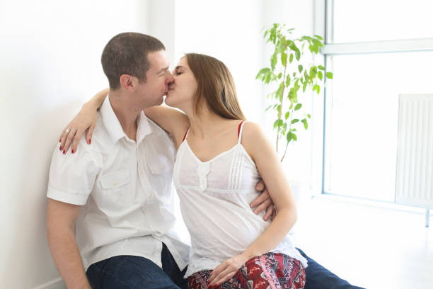 istock Happy couple kissing 821194696