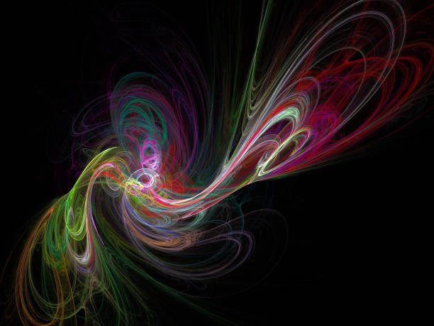 istock image of one Digital Fractal on Black Color 821195346