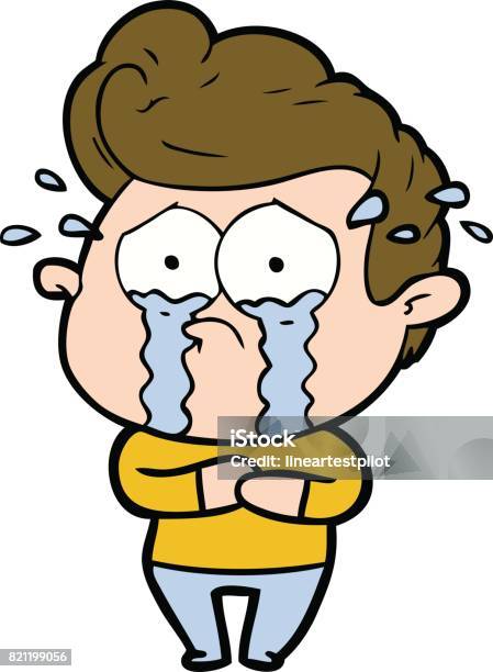 Cartoon Crying Man Stock Illustration - Download Image Now - Animal, Art,  Caricature - iStock