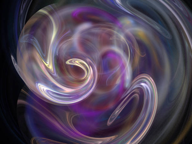 istock image of one Digital Fractal on Black Color 821205950