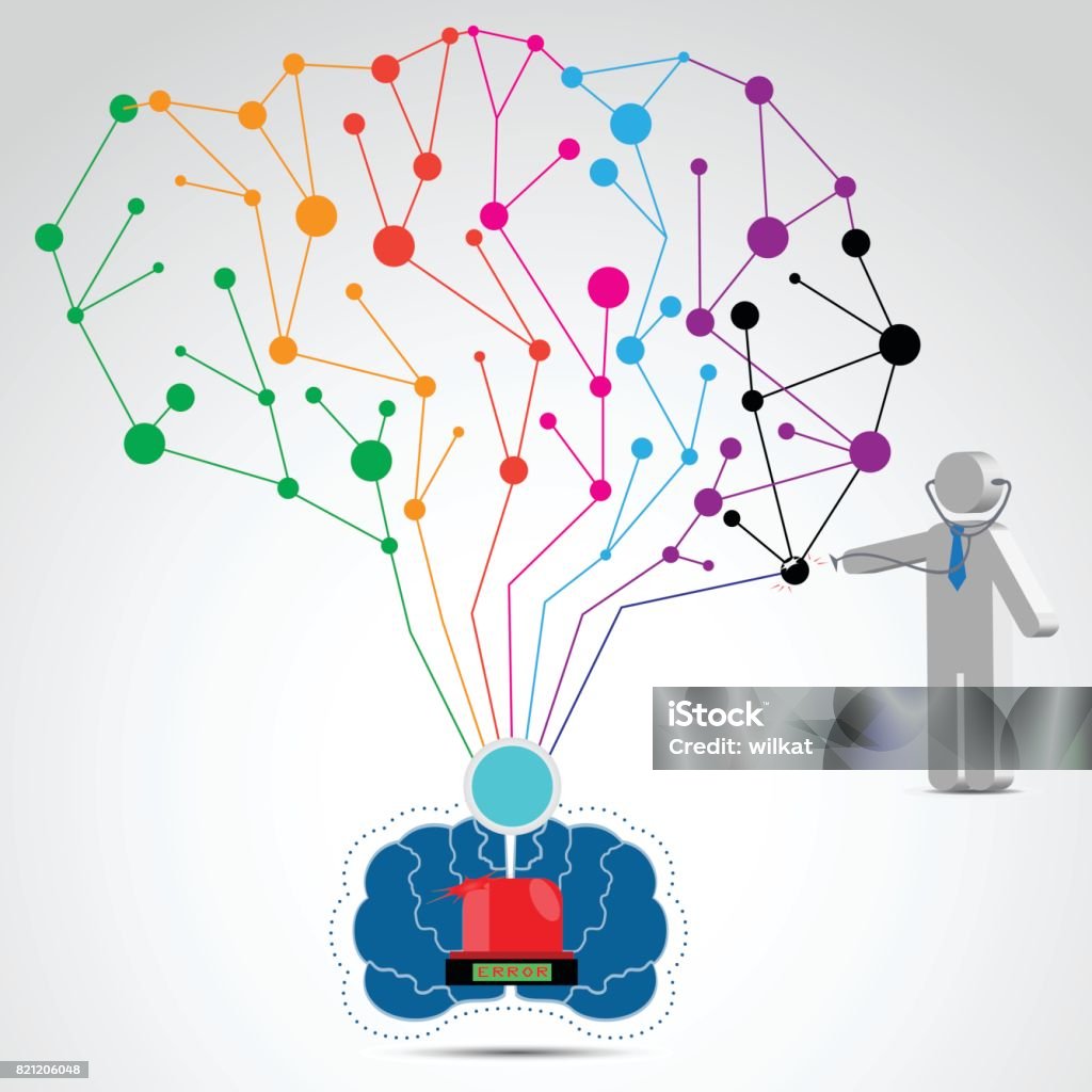 Wthinking Thinking Process Concept Brainstorming Brain Problem Vector ...
