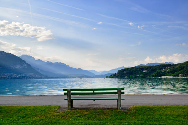 istock Bench near Annecy lake 821207066