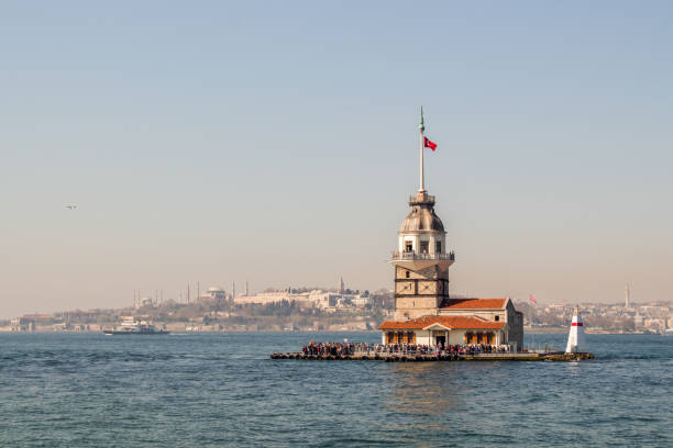 istock Maidens Tower located in Istanbul 821207418