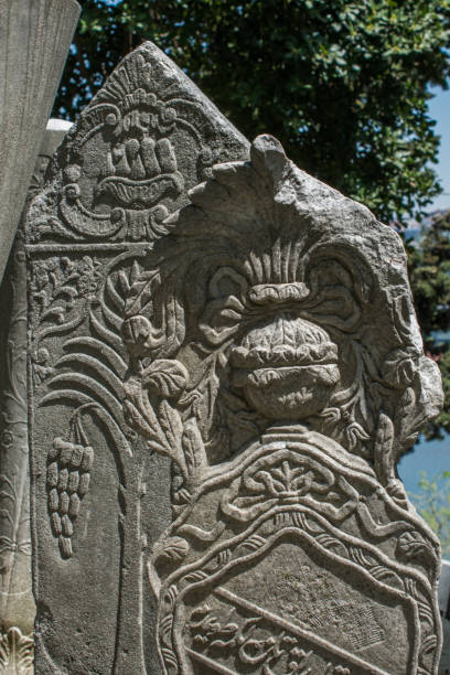 istock Old stone on the graves in Istanbul 821207438