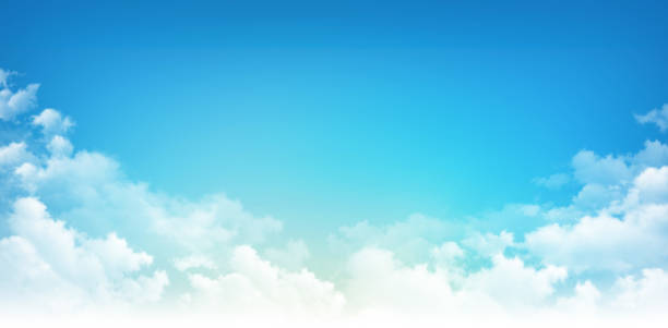 Blue sky white clouds Early blue sky background, sunny light through white clouds clear morning sky stock pictures, royalty-free photos & images