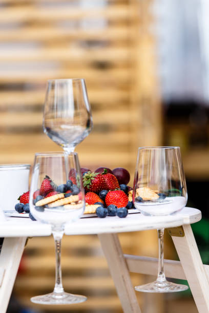 istock Wine glasses and fresh berries. 821220840