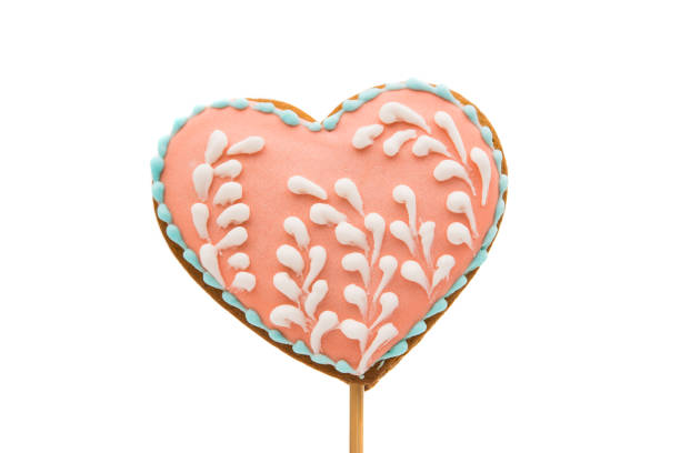 Christmas cookies heart on a white background