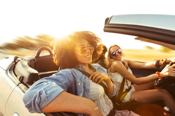 istock Friends having fun on road trip 821225434