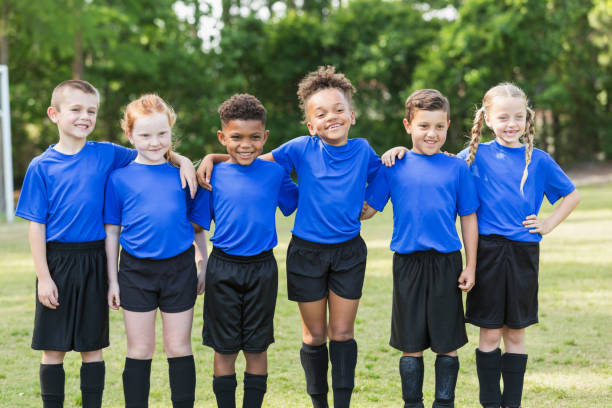istock Multi-ethnic children on soccer team 821234808