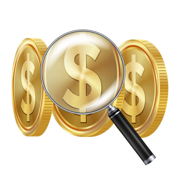 istock Dollar And Magnifying Glass Vector. Business Concept. Financial Concept. Isolated Illustration 821237832