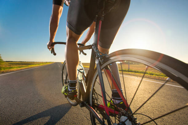 istock Man on road bike 821241460