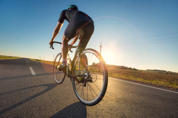 istock Man on road bike 821241538