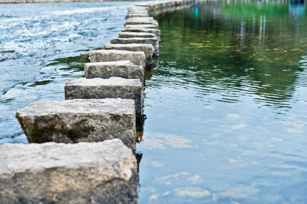istock Stepping stones on the water 821251554