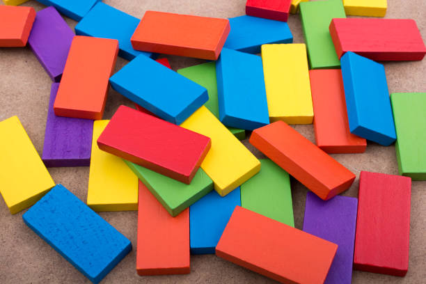istock Wooden blocks of various color 821251906