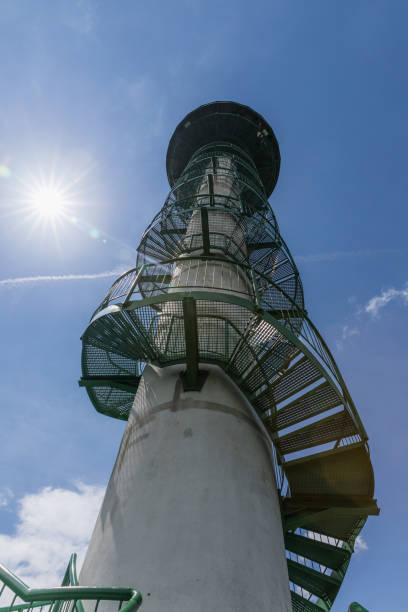 istock Lokout tower with a spiral staircase 821281294
