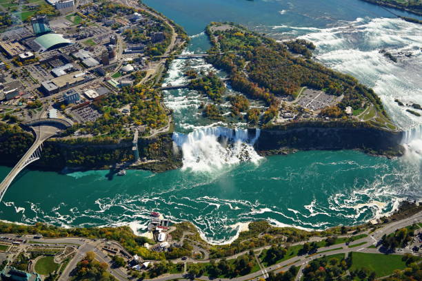 istock Niagara Falls Aerial View, Canadian Falls 821283038