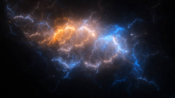istock Abstract fractal illustration looks like galaxies 821290756