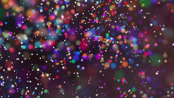 istock Beautiful colorful bokeh blurred background defocused lights 821290802