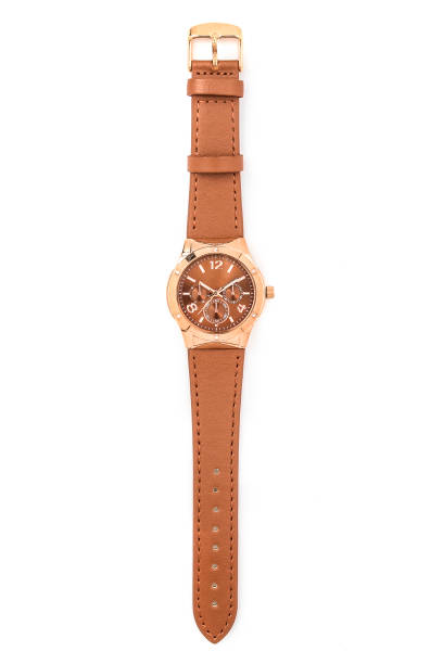 istock Brown men's wristwatch 821290896