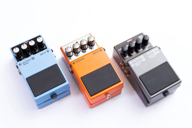 기타 효과 페달 - guitar photographic effects guitar pedal amplifier 뉴스 사진 이미지