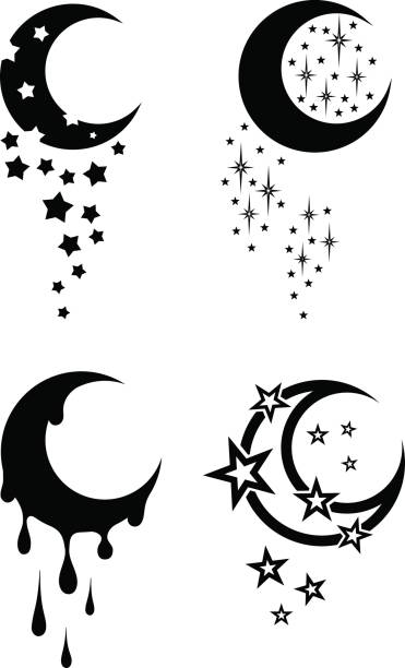 Ilustración de Tatuajes Tribales Del Blanco Y Negro De La Luna Y Las Estrellas y más Vectores Libres de Derechos de Luna - iStock Ilustración de Tatuajes Tribales Del Blanco Y Negro De La Luna Y Las Estrellas y más Vectores Libres de Derechos de Luna - iStock