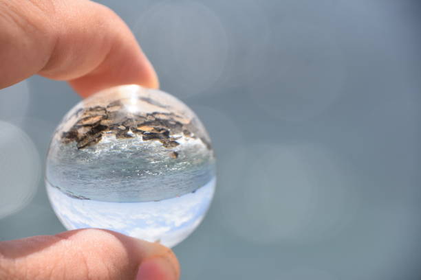 istock view of the sea through a crystal ball 821299676