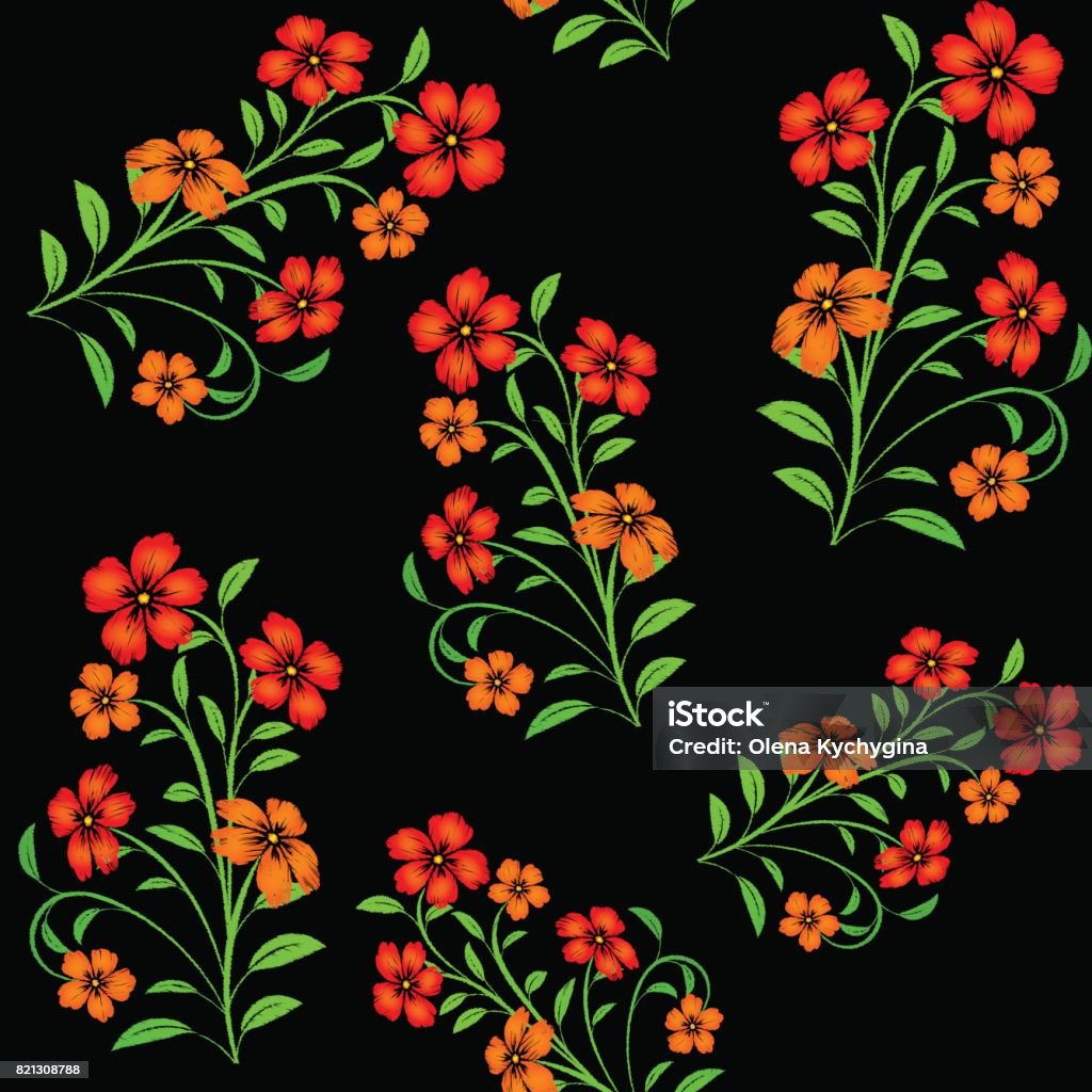 Ilustración de Flores Rojas Bordadas Sobre Patrones Sin Fisuras De Fondo Negro y más Vectores Libres de Derechos de Abstracto - iStock Ilustración de Flores Rojas Bordadas Sobre Patrones Sin Fisuras De Fondo Negro y más Vectores Libres de Derechos de Abstracto - iStock