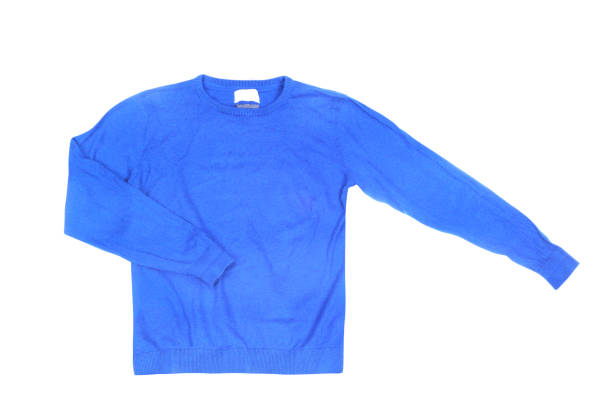 istock Blank blue sweater isolated on a white background 821308988