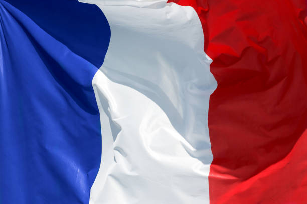 istock french flag floating in the wind exact colors 821311920