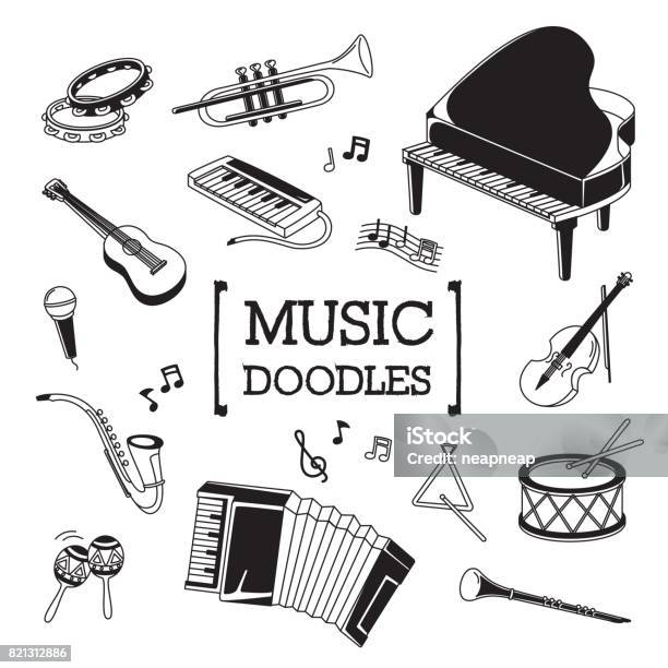 Pop Instruments Drawing Music Instruments Doodleshand Drawing Styles With Music Instruments ...