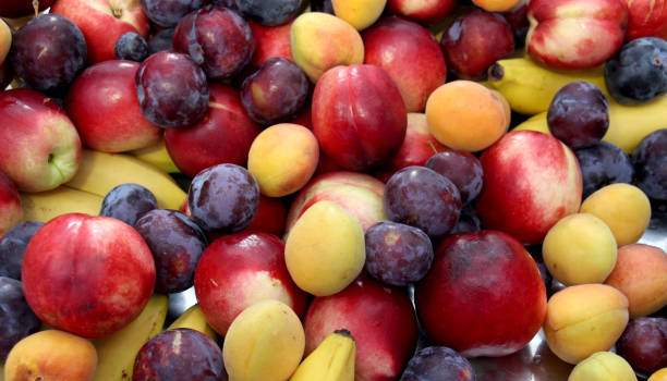 istock Fresh fruits ,plums,apricots, 821315816